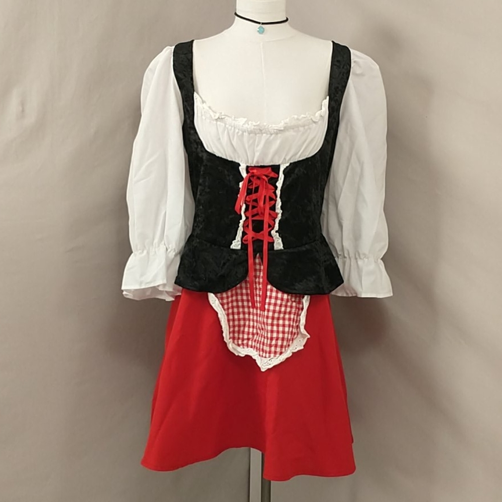 Cute Costume Corset Mini Dress Maid Wench  Cosplay